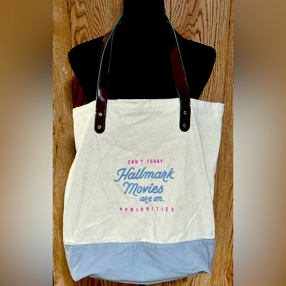 canvas tote: I can't today Hallmark movies are on...